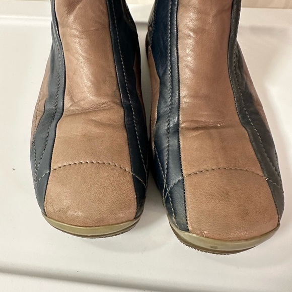 PRADA Vintage 90’s colorblock leather side zip luxury men ankle boot 7 (us8) - Picture 4 of 13